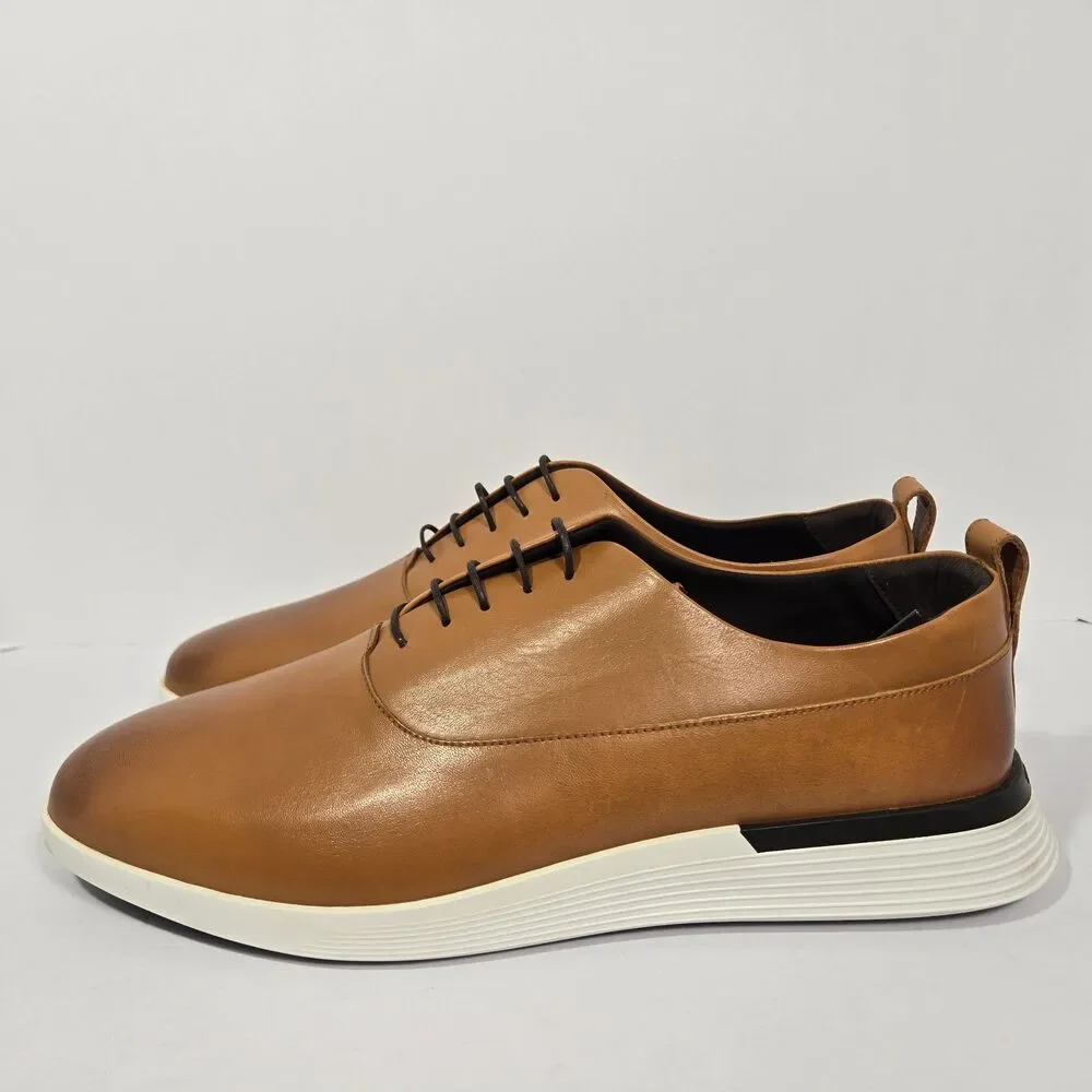 Mens 14 Wolf & Shepherd Crossover Longwing Honey Brown Shoes Leather Oxfords